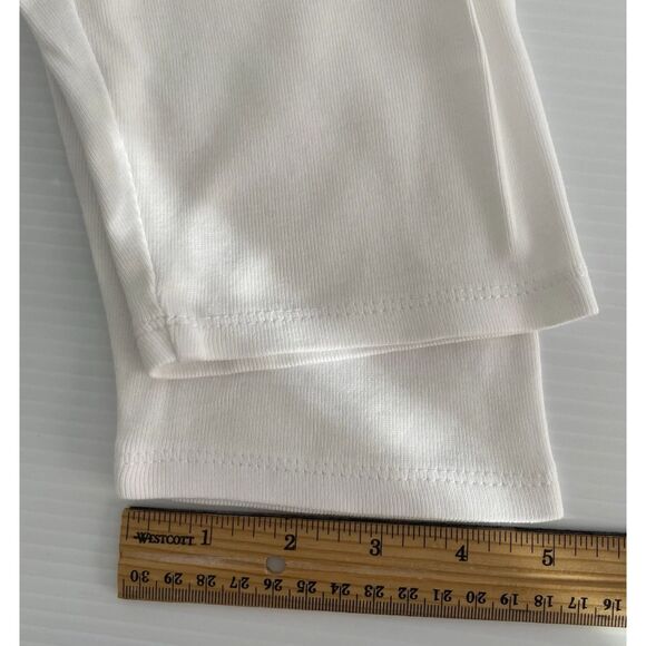 Rafaella Studio Women White Top 3/4 Sleeve 100% Cotton Plus Sz 2XL Keyhole Neck - Picture 6 of 8